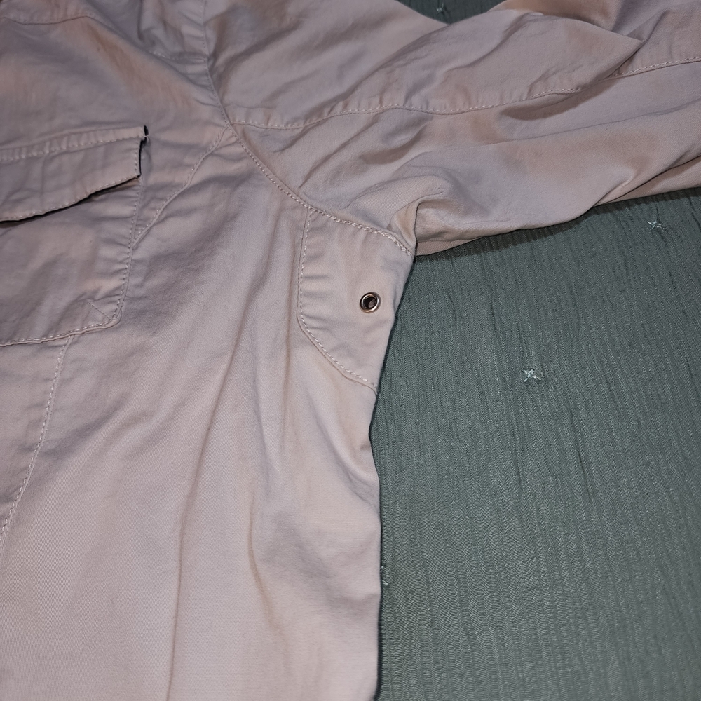 Women's Ac-tiv-ology  Full Zip-Up And Snap Up Jacket Khaki Size XL Pockets - Picture 8 of 10